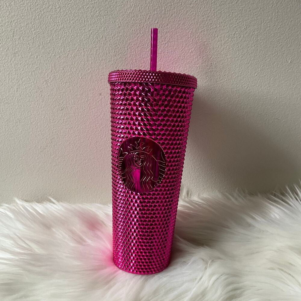 Starbucks hot pink spiky tumbler cup